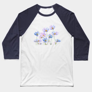 purple cosmos flowers in bloom Baseball T-Shirt